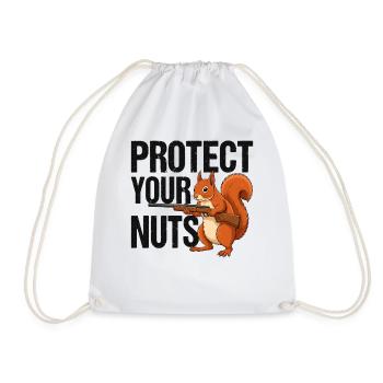 Protect Your Nuts - Turnbeutel - Weiß - Vorne