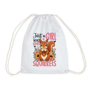 Just a Girl Who Loves Squirrels - Turnbeutel - Weiß - Vorne