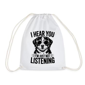 Berner Sennenhund Witz Berner Sennenhund Geschenk  - Turnbeutel - Weiß - Vorne