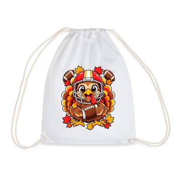 Thanksgiving Football Truthahn - Turnbeutel - Weiß - Vorne