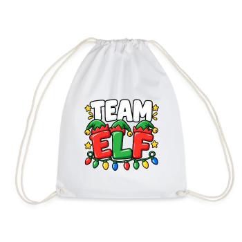 Team Elf Festliche Lichter - Turnbeutel - Weiß - Vorne