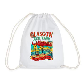 View City Glasgow Scotland Cultural Heart - Turnbeutel - Weiß - Vorne