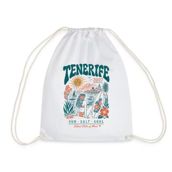 Tenerife Inselreise Surf 2027 - Turnbeutel - Weiß - Vorne