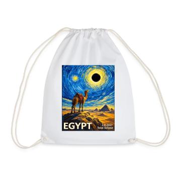 Ägypten Mondfinsternis 2027 - Turnbeutel - Weiß - Vorne