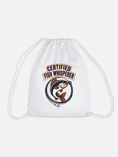 Certified Fish Whisperer - Fishing Humor - Turnbeutel - Weiß