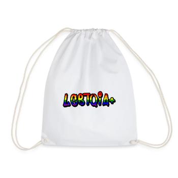 LGBTQIA+ Rainbow Flag - Regenbogenfahne - Turnbeutel - Weiß - Vorne