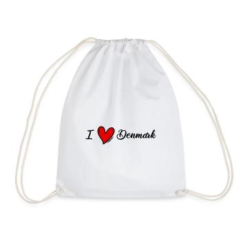 I love Denmark - Dänemark - Kopenhagen - Turnbeutel - Weiß - Vorne