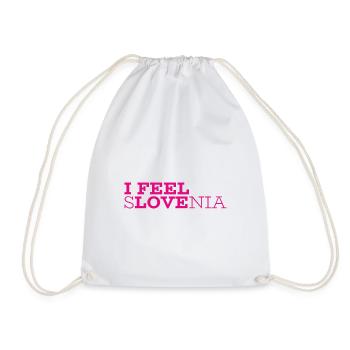I Feel Love Slovenia - Slowenien - Turnbeutel - Weiß - Vorne