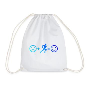 Cross Country Running Women Running Men - Drawstring Bag - white - Front