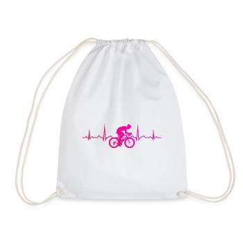 Road Bike Road Bike Road Bike Men Women Road Bike - Drawstring Bag - white - Front