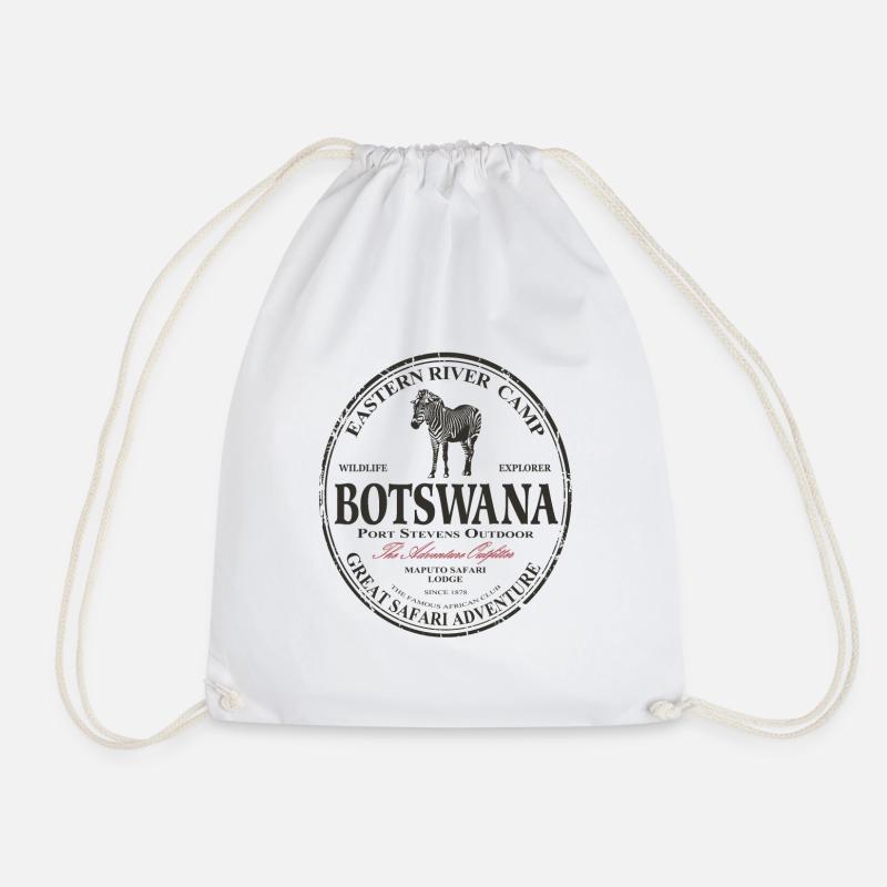 Botswana - Zebra - Turnbeutel - Weiß