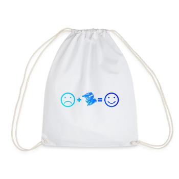 MTB Mountain Bike Cycling Cycling Men - Drawstring Bag - white - Front
