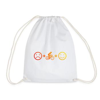 Fahrrad Radfahrer Velo Bike Radfahren - Turnbeutel - Weiß - Vorne