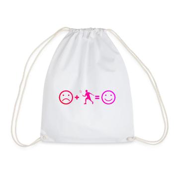 Men's Badminton Badminton Women's Squash Badmintons - Drawstring Bag - white - Front