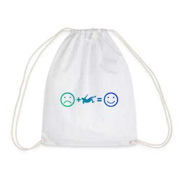 Bouldern Boulder Climbing Herren Climber - Turnbeutel - Weiß - Vorne