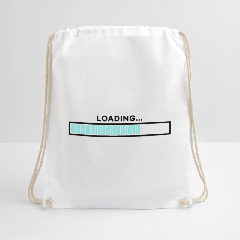 Loading bar customizable Drawstring Bag