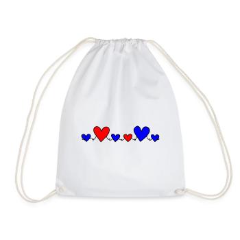 Famille 4 Enfants Parents 3 Fils 1 fille Coeur - Sac de sport léger - blanc - Devant