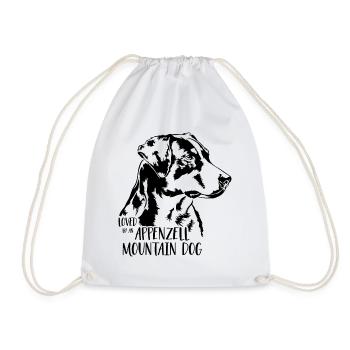 Loved by an Appenzell Mountain Dog Hunde Wilsigns - Turnbeutel - Weiß - Vorne