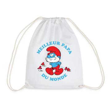Schtroumpfs Citation Meilleur Père Du Monde Design - Sac de sport léger - blanc - Devant