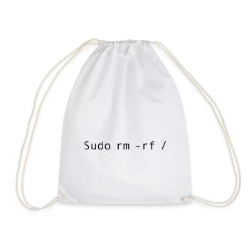 Linux-Codierung sudo rm -rf / - Turnbeutel - Weiß - Vorne