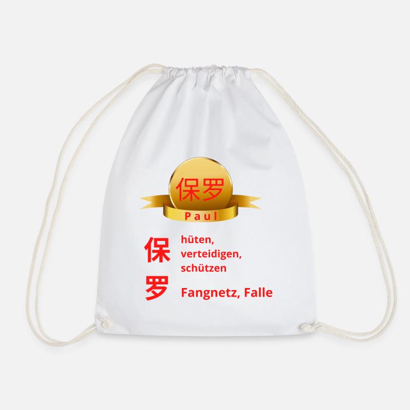 Vorname Paul (保罗) auf Chinesisch - Turnbeutel - Weiß