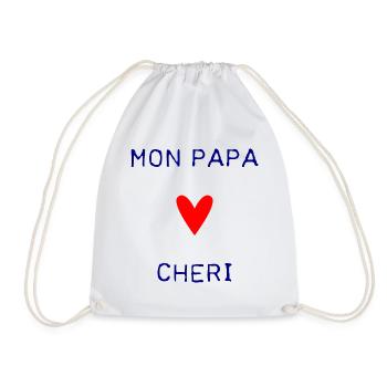 FÊTE DES PÈRES. BONNE FÊTE PAPA. PAPA. BONNE FÊTE - Sac de sport léger - blanc - Devant