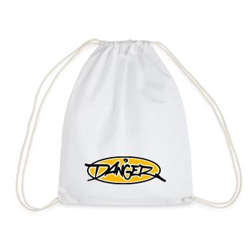 Danger! - Drawstring Bag - white - Front