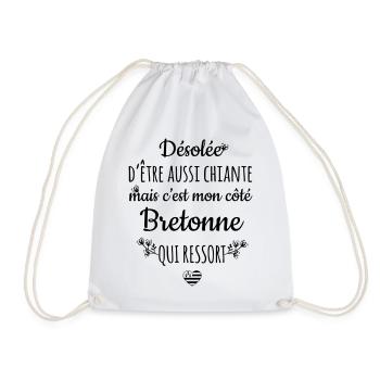 Mon côté Bretonne qui ressort - Sac de sport léger - blanc - Devant
