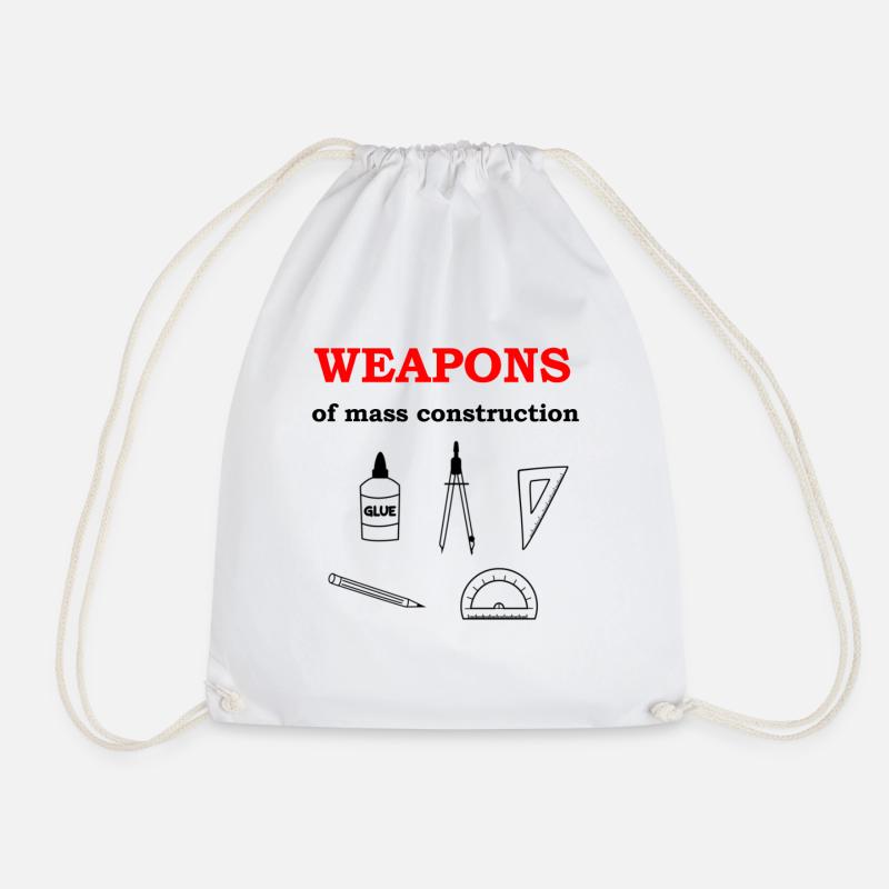 architect - Drawstring Bag - white