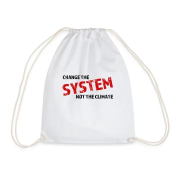 Student demo against climate change - Drawstring Bag - white - Front