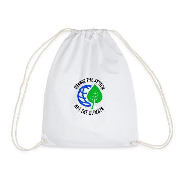 Student demo against climate change - Drawstring Bag - white - Front