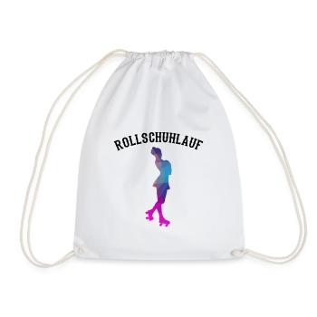 Rollkunstlauf Rollschuhe Pirouette Rollschuhlauf - Turnbeutel - Weiß - Vorne