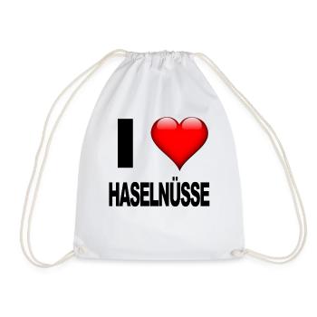 I love Haselnüsse - Turnbeutel - Weiß - Vorne