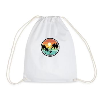 Windsurfen Vintage Retro Sunset Geschenk - Turnbeutel - Weiß - Vorne