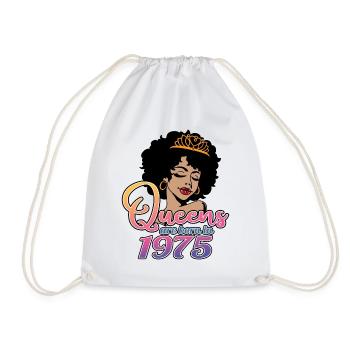 Les reines sont nées en 1975 - 47e anniversaire pour les femmes - Sac de sport léger - blanc - Devant