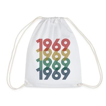 1969 Vintage 55e anniversaire hommes femmes 55 ans - Sac de sport léger - blanc - Devant