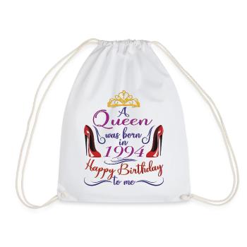 1994 Queen 30th Birthday For Women 30 Years Old - Drawstring Bag - white - Front