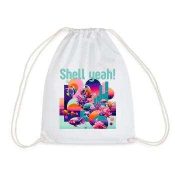 Shell Yeah! - Turnbeutel - Weiß - Vorne