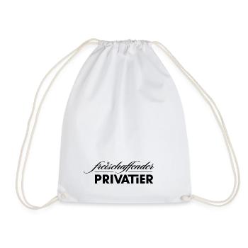 Freischaffender Privatier (= Rentner) - Turnbeutel - Weiß - Vorne
