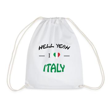 italien flagge italy Italia - Turnbeutel - Weiß - Vorne