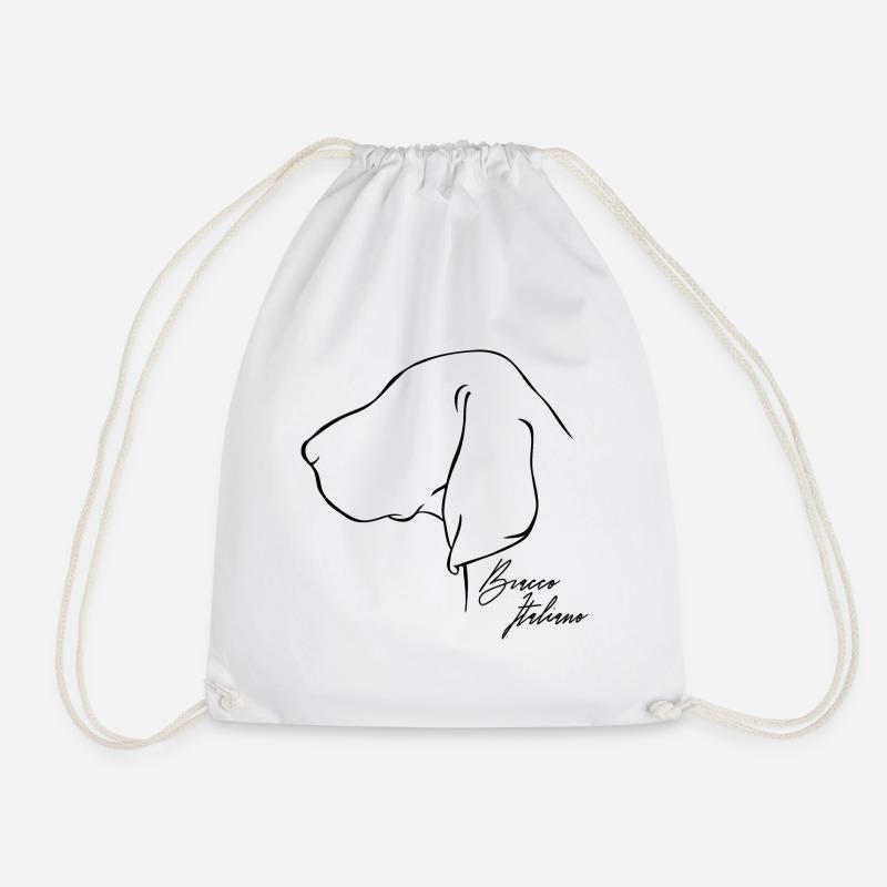 BRACCO ITALIANO Profil Jagdhund Jagdhunde Wilsigns - Turnbeutel - Weiß