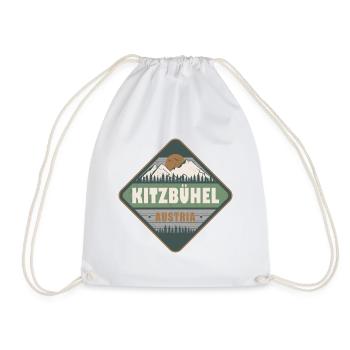 Kitzbuhel Austria Vintage Hiking Design - Drawstring Bag - white - Front