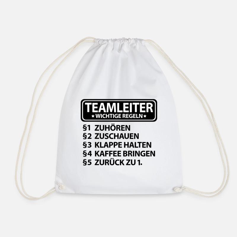 Teamleiter Abschiedsgeschenk Lustiger Spruch - Turnbeutel - Weiß