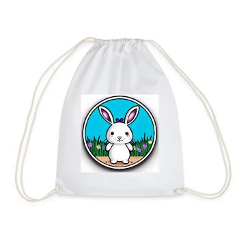Motif de lapin de Pâques HaseWeiss - Sac de sport léger - blanc - Devant