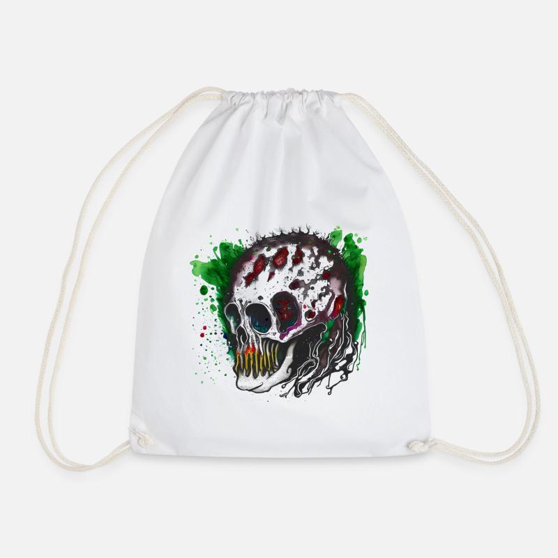 Nasty Monster Zombie Evil - Drawstring Bag - white