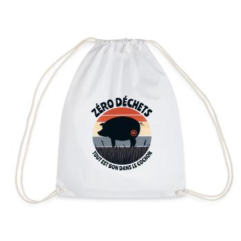 Dans le cochon tout est bon - Sac de sport léger - blanc - Devant