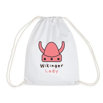 Viking bébé fille dame fille naissance cadeau - Sac de sport léger - blanc - Devant