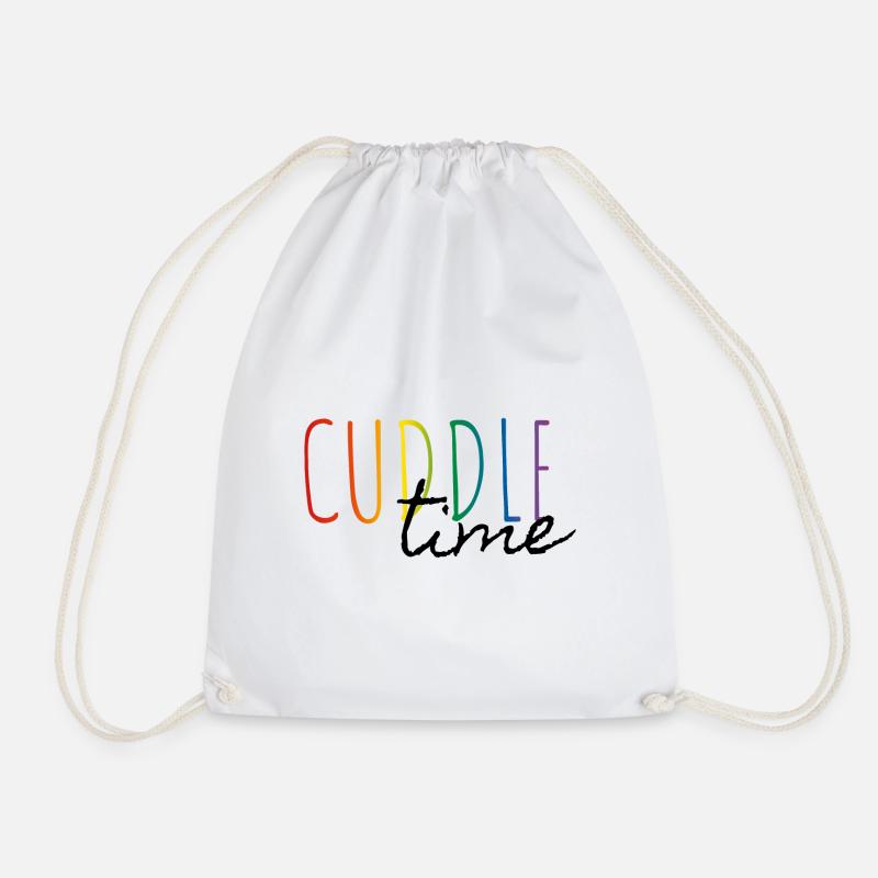 Cuddle time black - Turnbeutel - Weiß