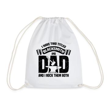 Blacksmith Gifts for Men | Forging Forge - Drawstring Bag - white - Front