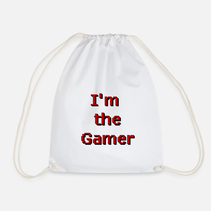 i'm the Gamer - Drawstring Bag - white